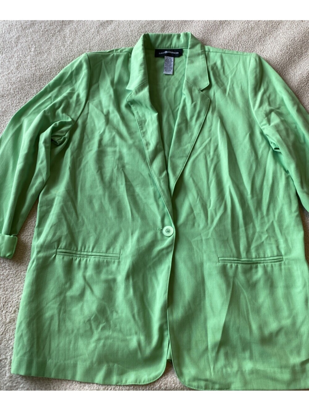 NWT Vintage Sag Harbor Women’s 18 Mint Green Blazer Jacket Pantsuit Set VTG NEW - Picture 2 of 10